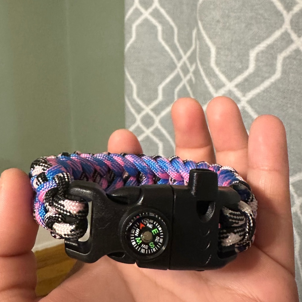 Black and Blue and Purple Handmade Bracelet